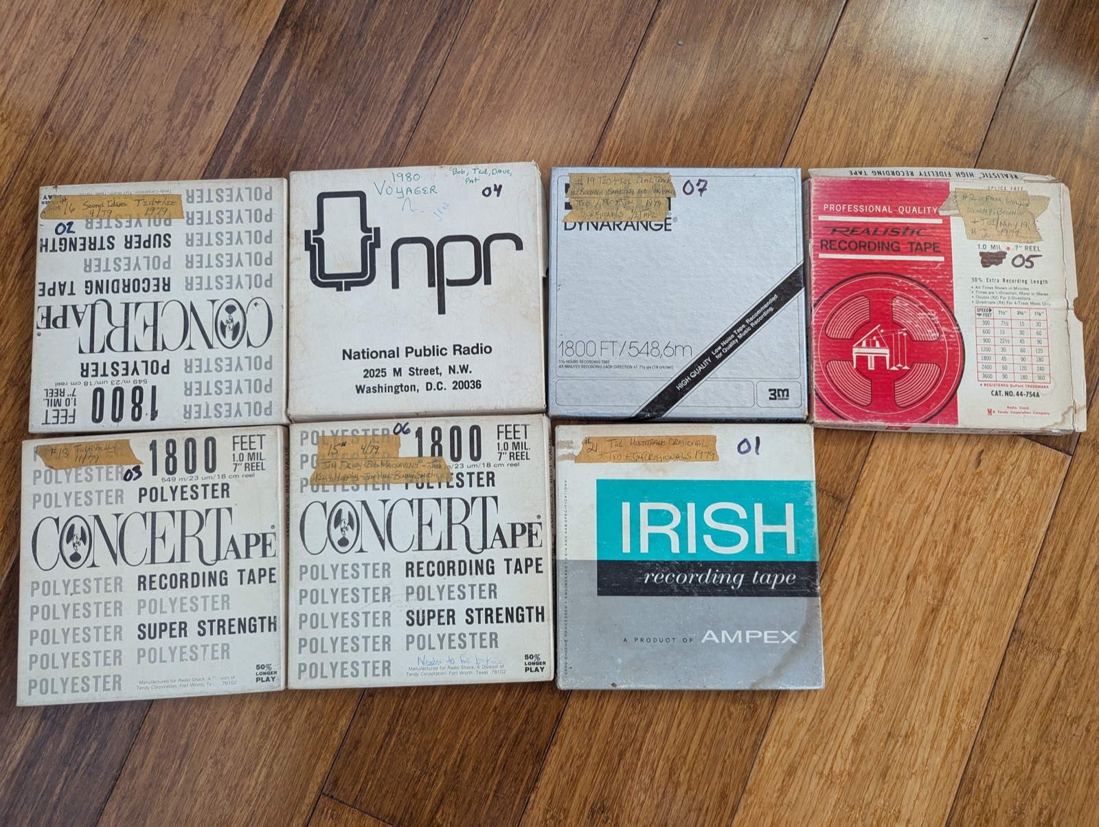 The reel-to-reel tapes my father recorded