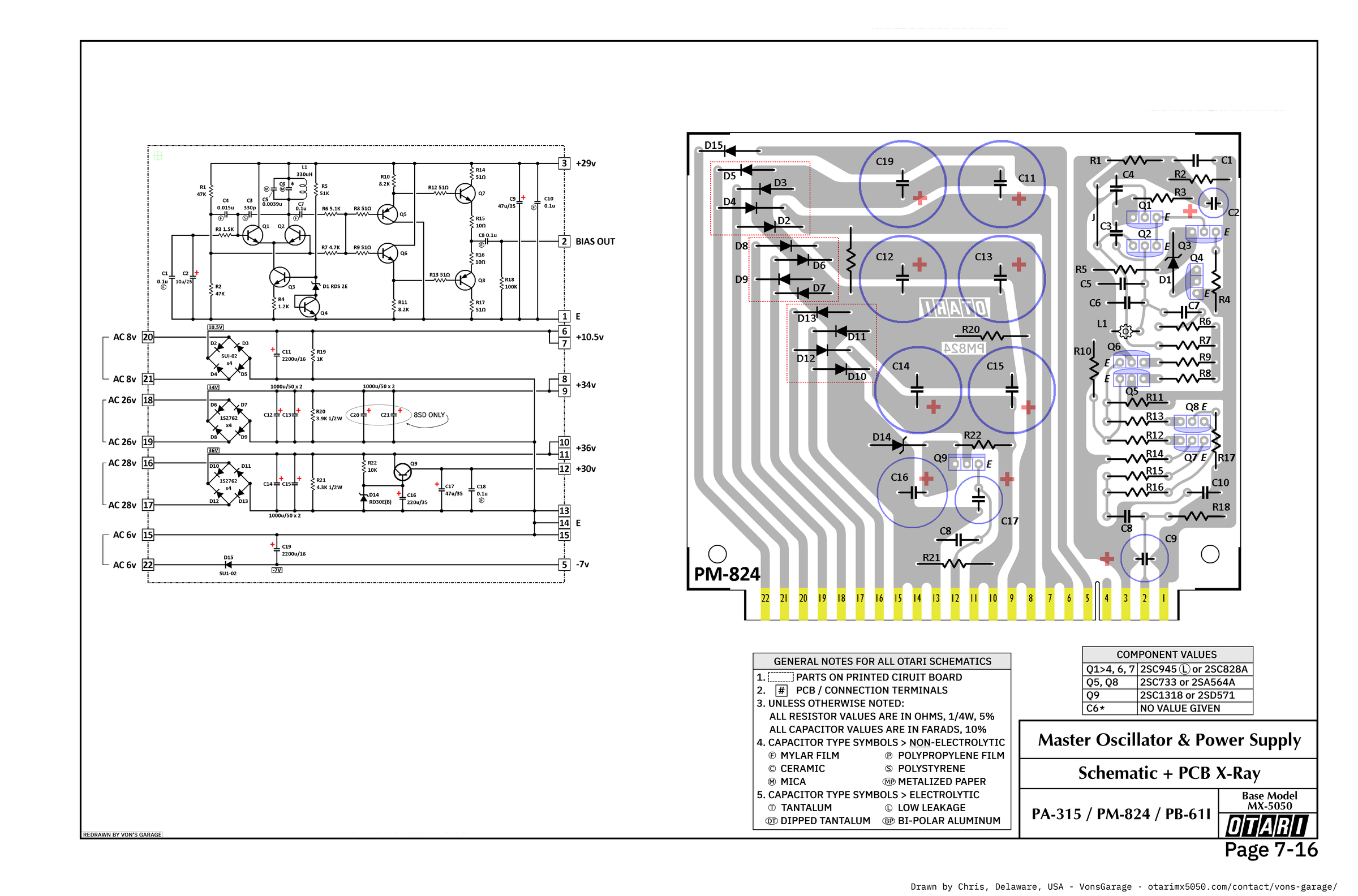 7-16 PCB & Schematic - Master Oscillator + Power Supply