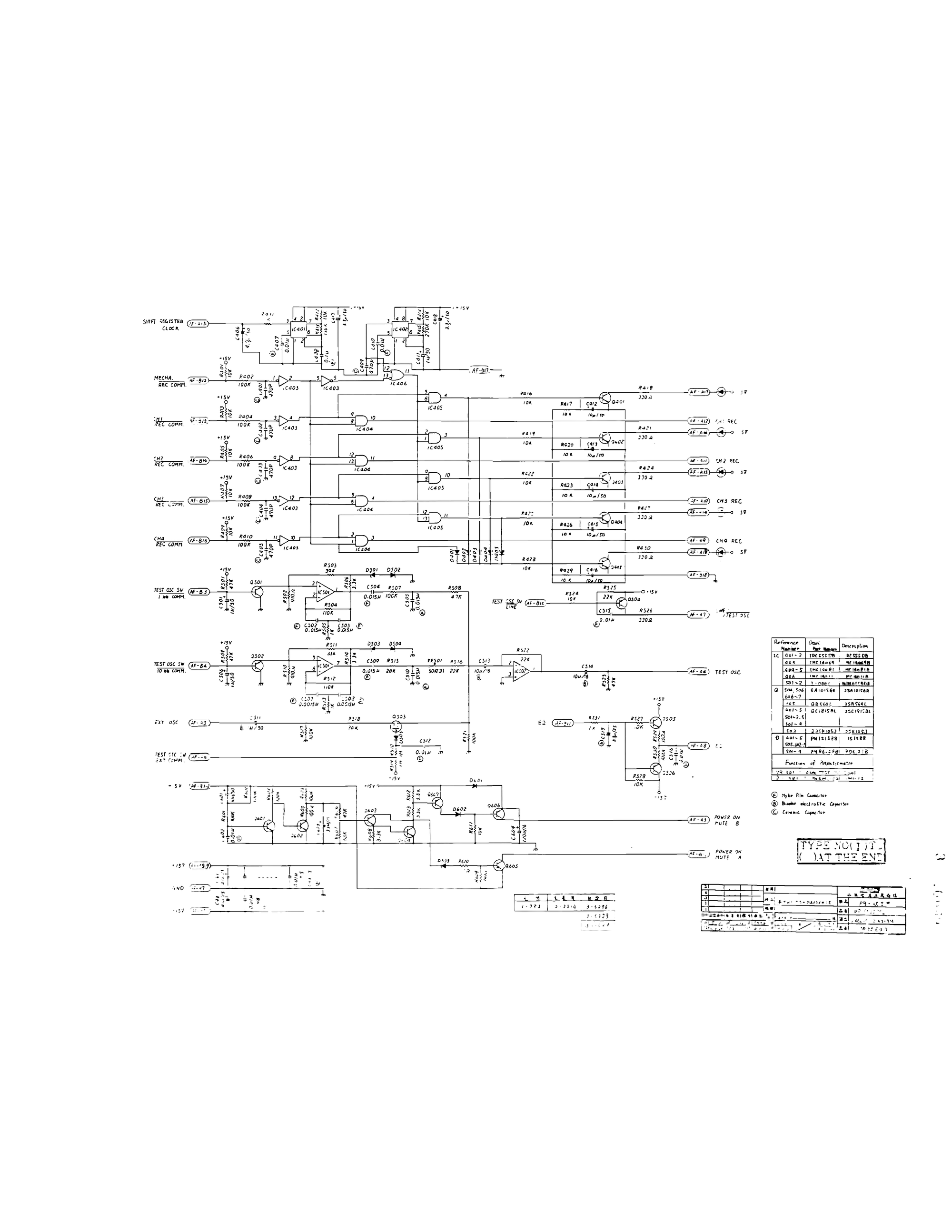 Schematic diagram sheet whose title block is too faint to transcribe; the p145 index identifies it as the AMP Control PCB Ass'y, PB45E0A