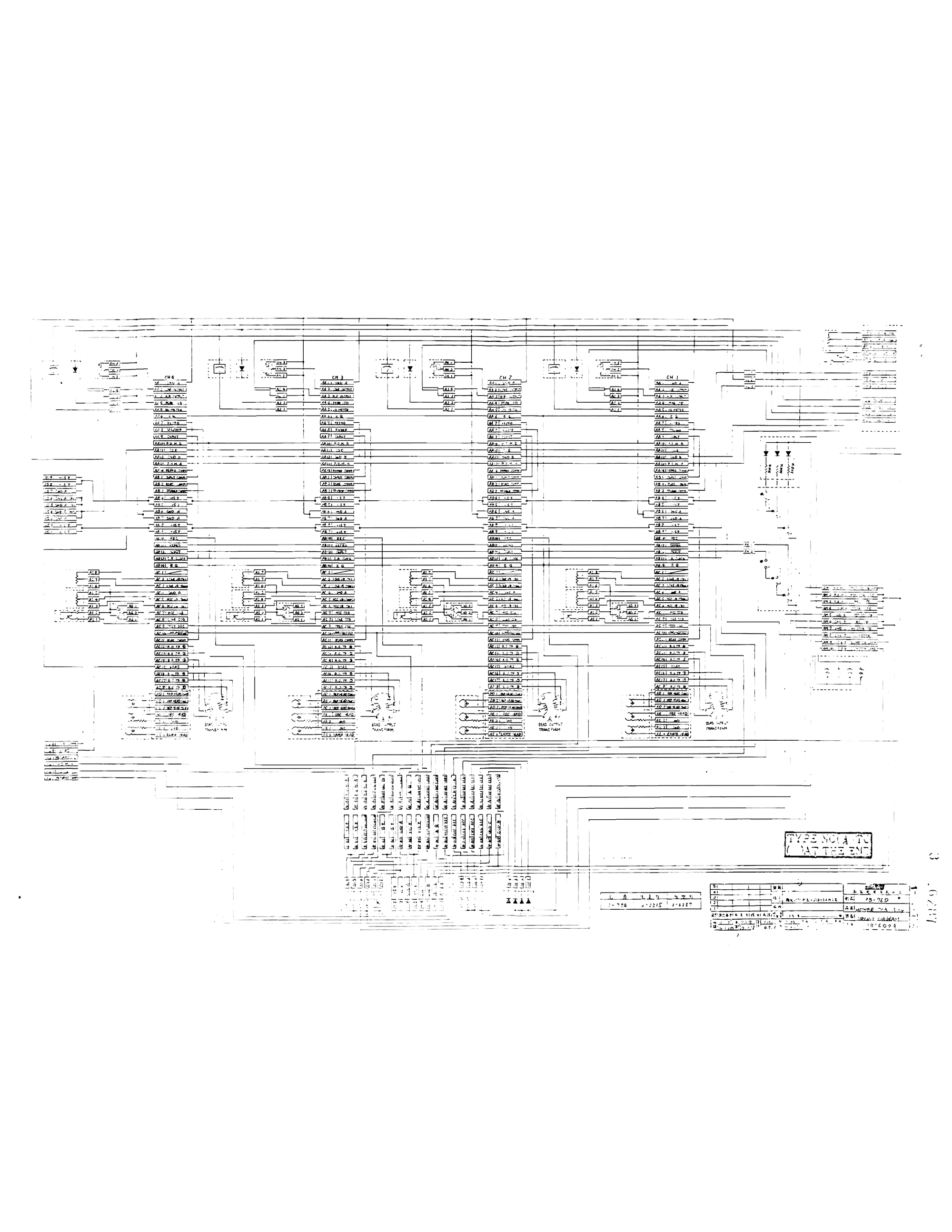 Schematic diagram sheet for the Mother PCB Ass'y, PB76D0A