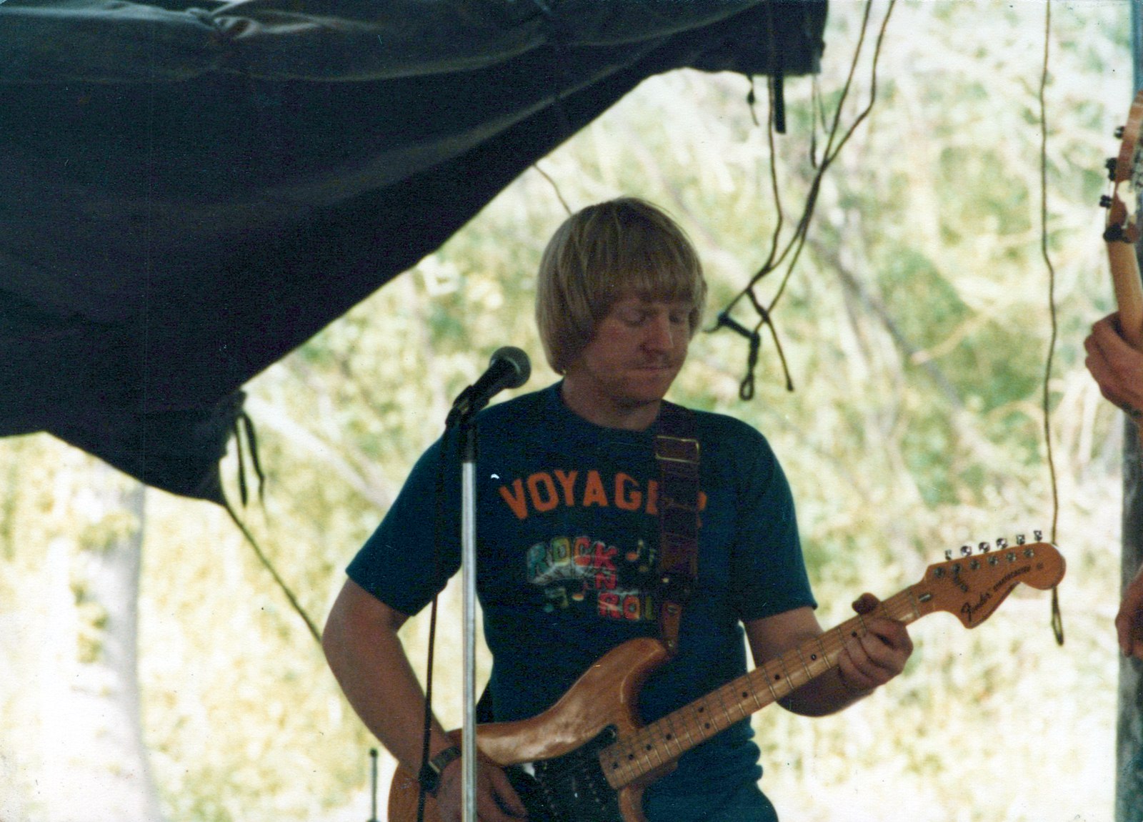 Ted on stage, 1980 — the man on the reels.
