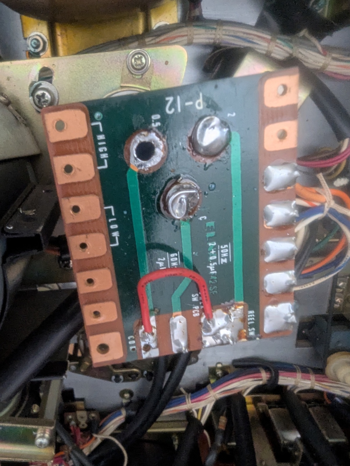 P-12 speed board after the re-cap.