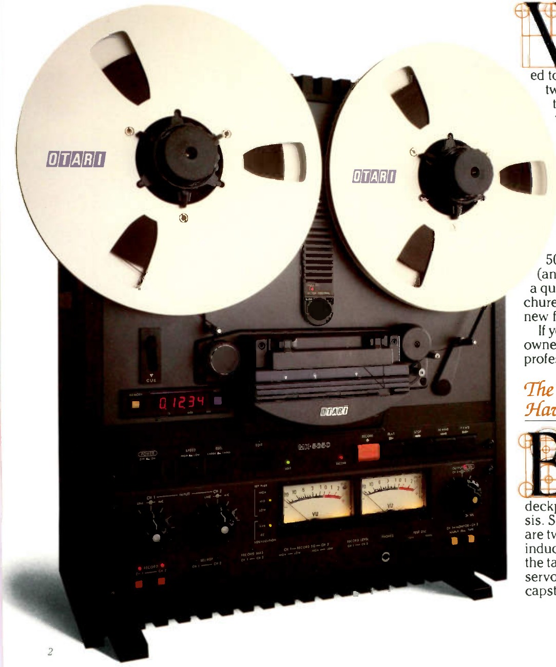 B-II brochure photograph with a red electronic counter and two VU meters